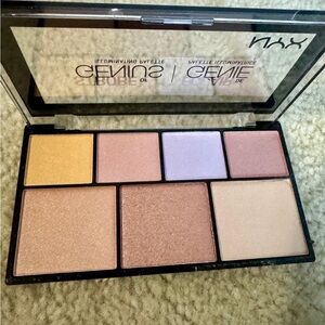 NYX Strobe of Genius Illuminating Palette - Gold, Pink, Purple, Cream